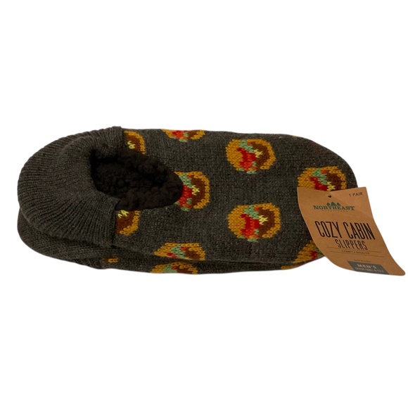 Northeast Outfitters Men's Cozy Cabin Slippers Sz L (8-12.5) Charcoal Non Slip - Picture 1 of 5